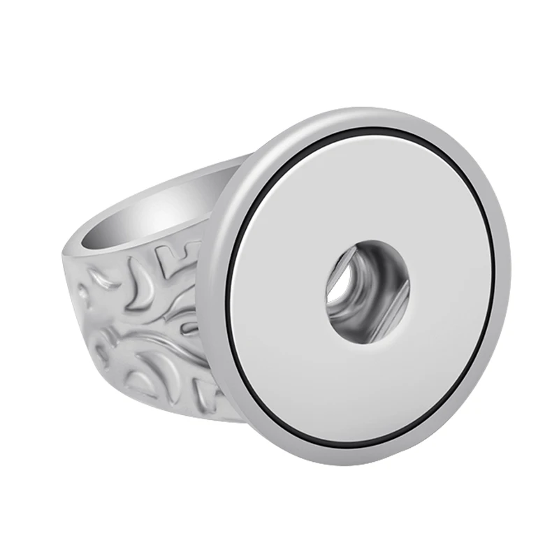 Novo JZ0025 visoko kakovostnih stranskih Vzorec elegantno čar snap ring 3size fit 18 mm snap gumbi snap nakit trgovini