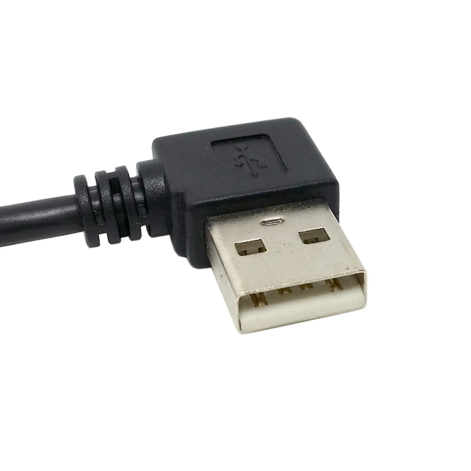 CableCC USB 2.0 A Moški Desno pod Kotom 90 Stopinj na USB Mini B Moški Kabel 50 cm Črne Barve