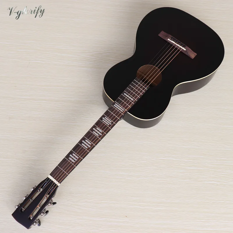 Western kitara 38 palčni akustične kitare, 6 string folk kitara polni velikosti mat črn s klasično glavo