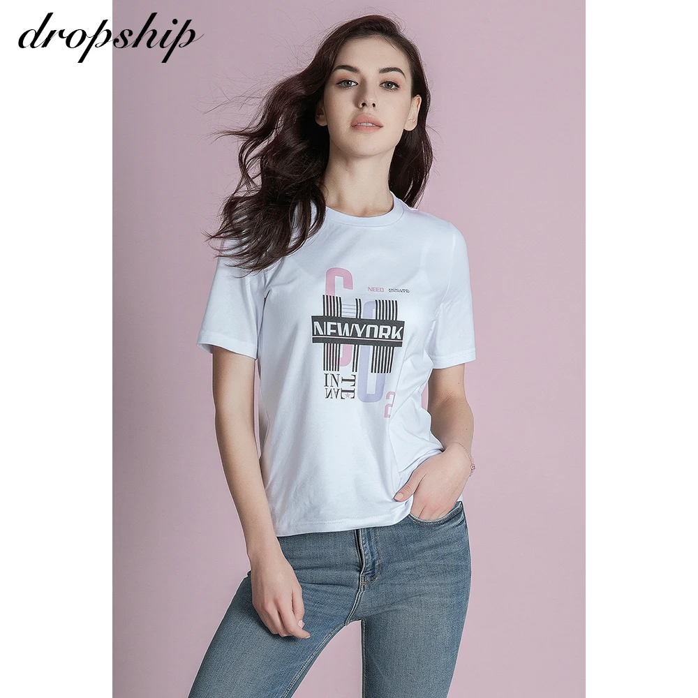 Dropship T Shirt 9 Slog Tshirt Ženske Grafični Tees Ulične Vrhovi 2020 Majice Bele Vrh Womens Vrhovi Losse Poletje Kratkimi Rokavi