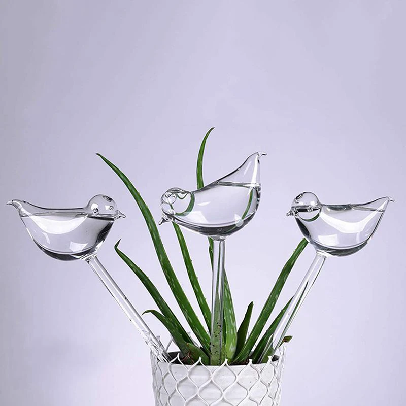 1pc Houseplant Samodejno Self Zalivanje Stekla Ptica Zalivanje Pločevinke Cvetja, Okrasnih Rastlin Jasno Pvc Zalivanje Naprave