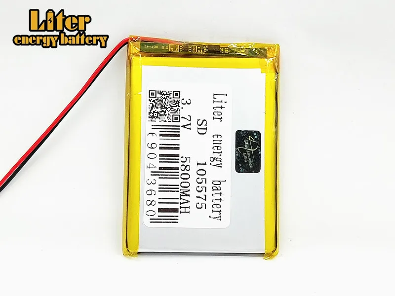 1/2/4Pcs 105575 3,7 V litij-polimer baterija za ponovno Polnjenje 5800 mah DIY mobilni sili moč polnjenja zaklad Li-Po baterija