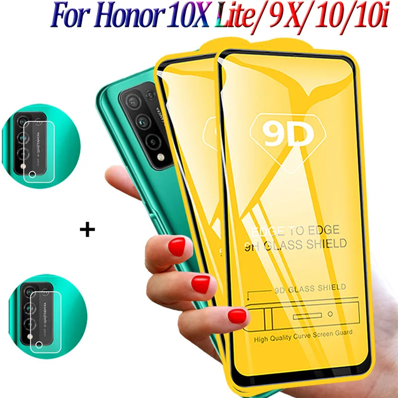 10 X Lahka Kamera Zaščitnik + Kaljeno Steklo Čast 10X Lite telefonov Zaščitno Steklo Honor10X 9X 10i Lait Zaslon Protektorstvo Film