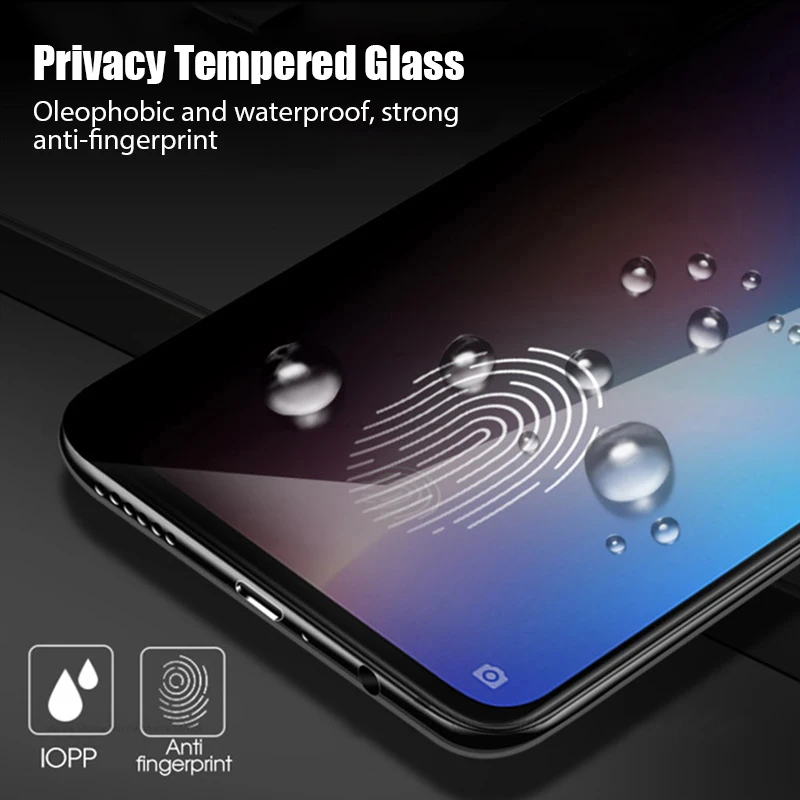 9D Zasebnosti screen protector za redmi opomba 9 9 8 9T 8T 7 Pro Max 4G 5G Anti vohun, kaljeno steklo filmov
