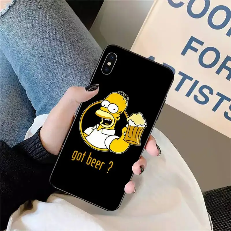 Smešno Homer J. Simpson Primeru Telefon za iPhone 11 12 pro XS MAX 8 7 6 6S Plus X 5S SE 2020 XR mini