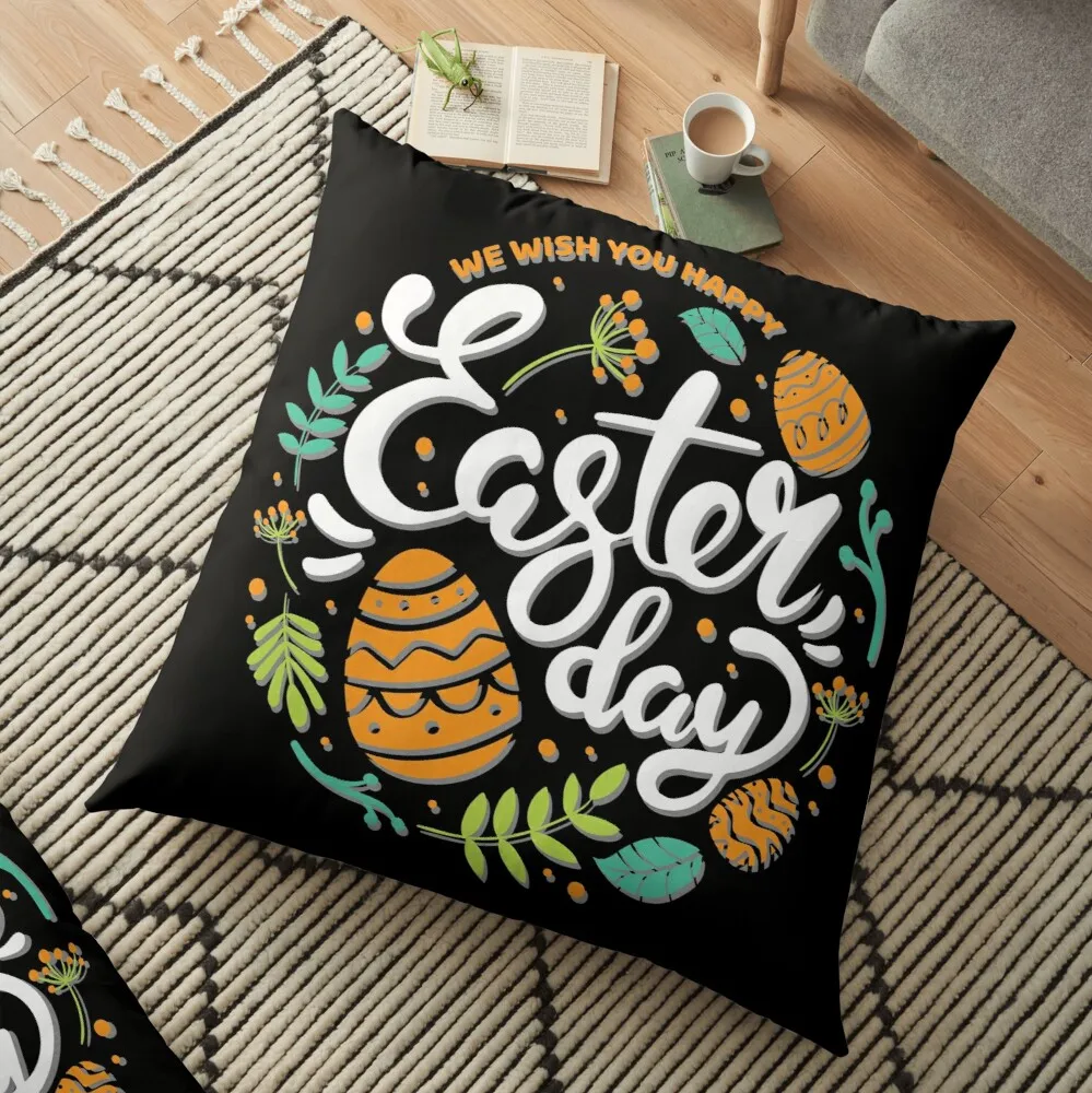 Velikonočna Jajca Dan Želim natisnjeni Dekorativne Blazine Sofe Kritje Blazino Prevleke velikonočni okraski za dom Dekor Pillowcover 2021