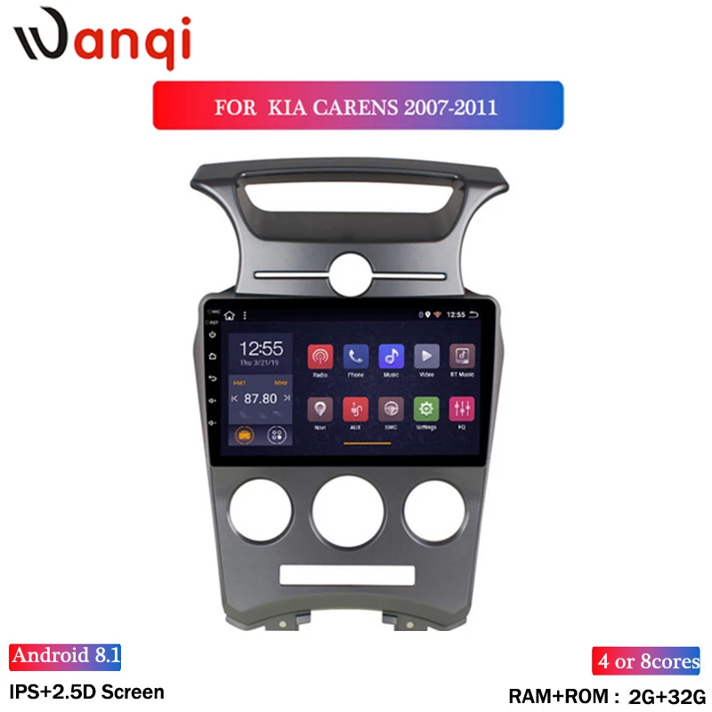 Wan qi 2G RAM, 32 G ROM 9 inch android 8.1 avto dvd predvajalnik za kia Carens 2007-2011 avdio radio, gps navigacijski sistem