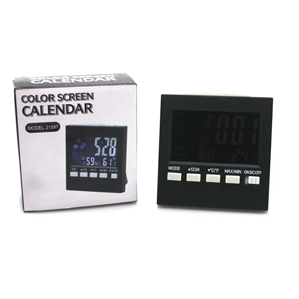 Multifunkcijski Digitalni Pisane LCD Zaslon Vremenske Postaje Budilka Termometer, Higrometer Temperatura Vlažnost Tester