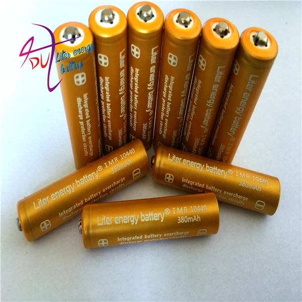 4pcs Litrski energijo baterijo 3,7 V 380mAh Visoka Zmogljivost 10440 Li-ionska Baterija za Polnjenje AAA Baterije za LED Žarometi, Svetilke