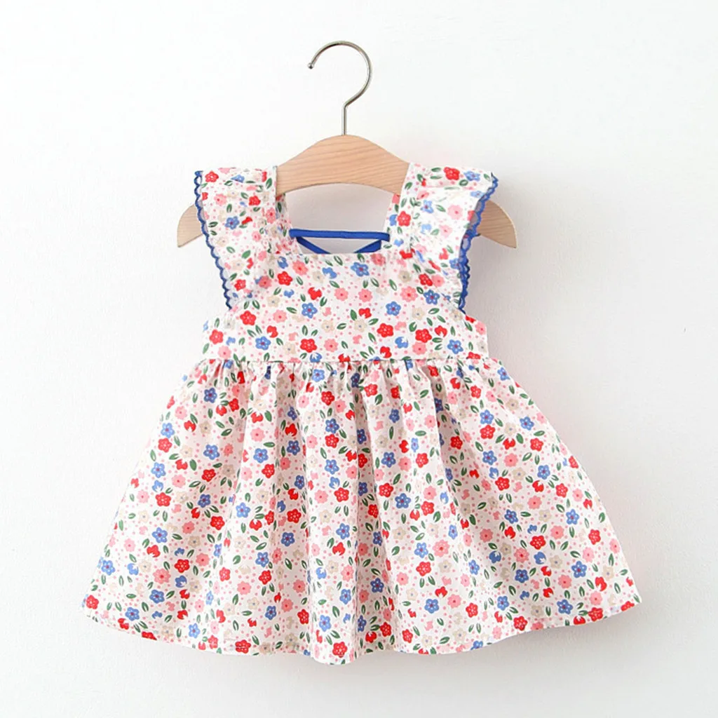 Baby Toddler Otroci, Dekleta, Cvetlični Rched Poletna Obleka Princess Obleke Obleke Pomlad In Poletje Tiskanje poletje obleko dekle 2020