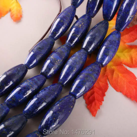 12X30MM Lapis Lazuli Riž Svoboden Kroglice Sklop 15