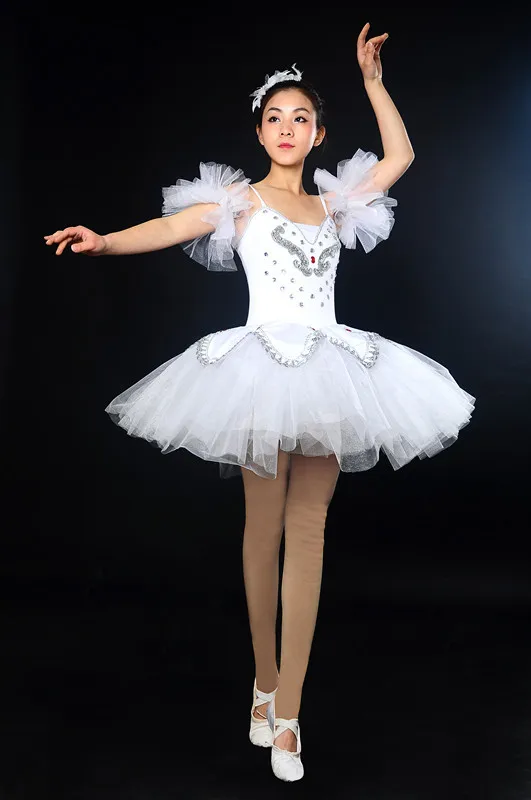 2017 novo Odraslih Poklicno Balet Tutu Kostume White Swan Lake Ples Obleka, Kostum Težko Organdy dressees visoke kakovosti