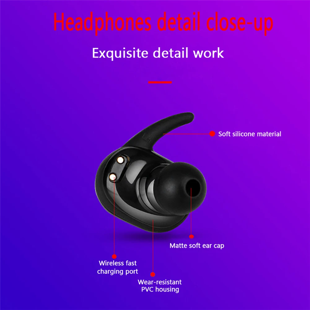 Prenosni Bluetooth 5.0 Eno ključnih Nadzor TWS Brezžične Slušalke Sweatproof Šport Čepkov Stereo Glasbe Slušalka