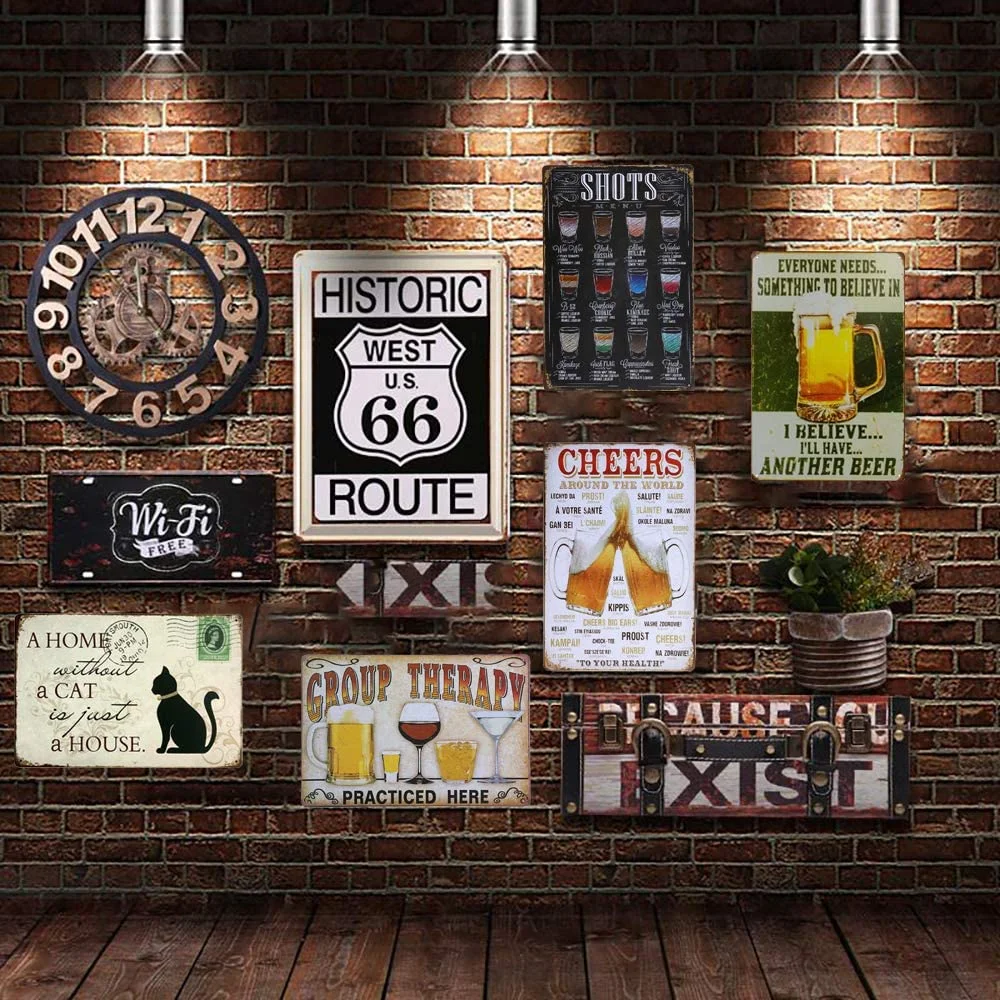 Alkoholnih pijač Poker Retro Kovinski Tin Znaki Smešno Garaža Plaketo Dekoracijo Sten za Bari, Restavracije, Pubi, Kavarne 8x12 Palčni