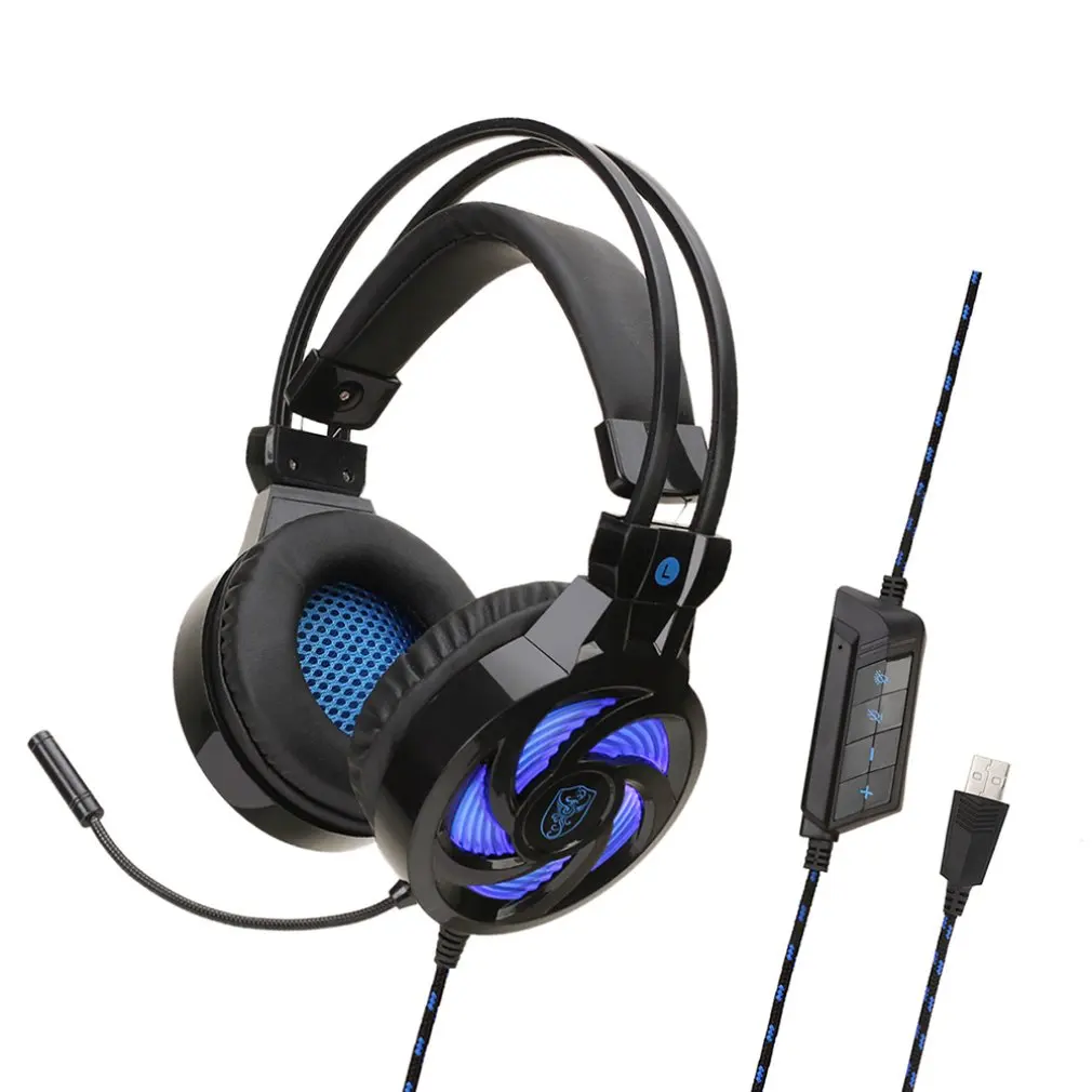 Gaming Slušalke Super Bass Žično Visoko Občutljivost Uho SY855MV Za Računalnike PC Za PS4 Igralec Večerji Bas Mobile