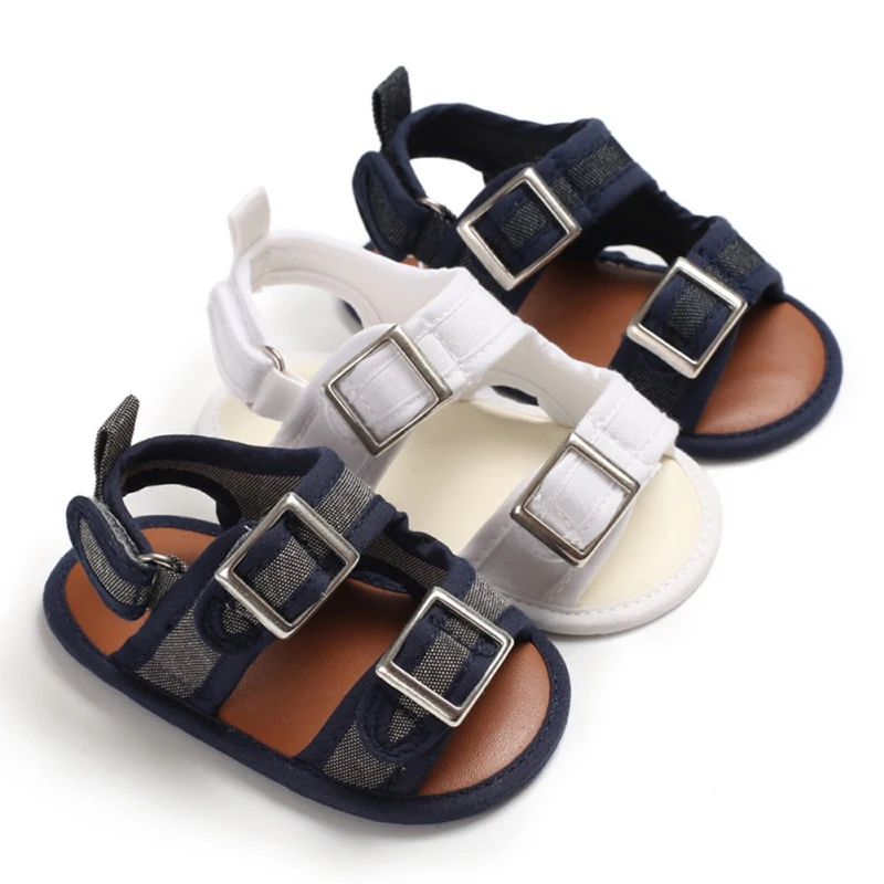 Summer Boy Sandals Baby shoes Hollow Breathable Infant Sandals Anti-Slip PU Baby Shoes Toddler Soft Soled Shoes