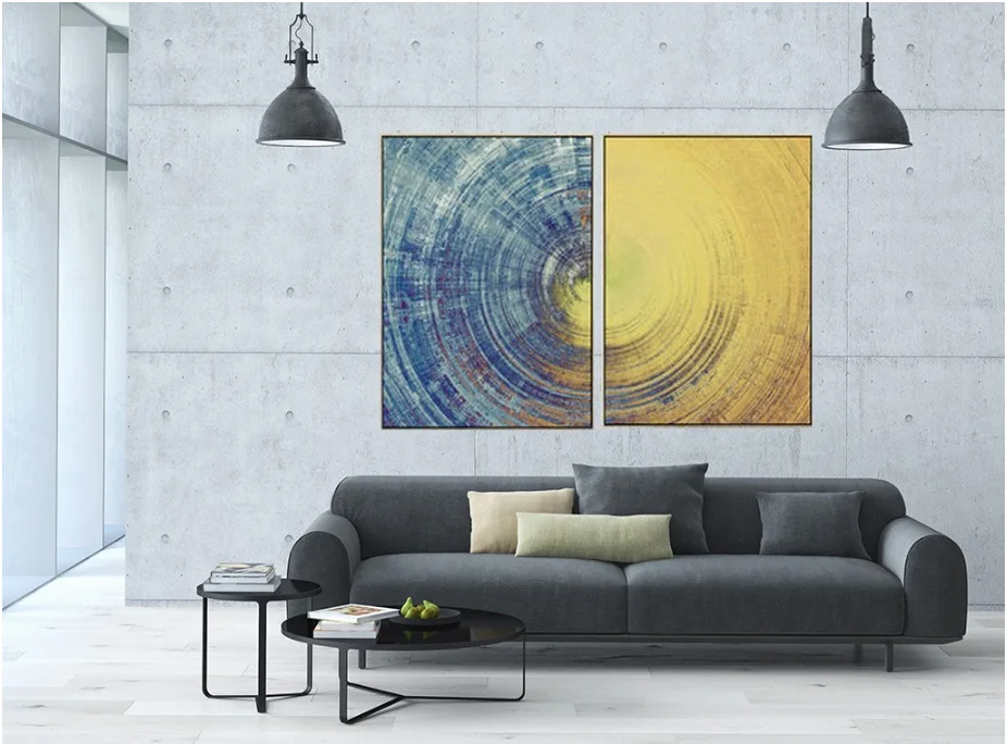 Okrogle Linije, Barve Ravni Domišljijo Povzetek Temno Vesolje Nordijska Platno Slikarstvo Sliko Steno Plakati Doma Dekor