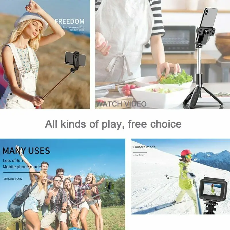 L02 Podaljša Brezžični Selfie Palico Za Mobilni Telefon, Digitalni Fotoaparat Nastavek Za Nosilec Za Telefon, Bluetooth Samostojno Držijo Z Oddaljenim Dodatki