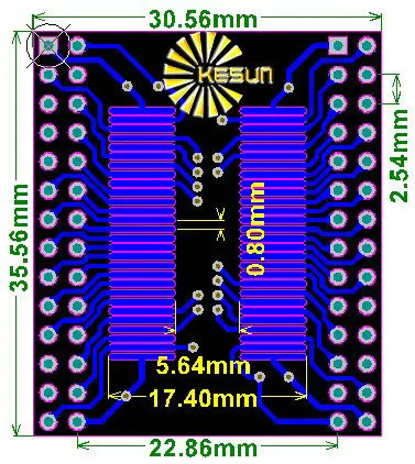 10PCS TSSOPII TSSOP56 obrnite DIP56 56pin SDRAM 0.635 mm / 0,8 mm spiral IC v ac Vtičnico / Adapter plošča PCB Priključek