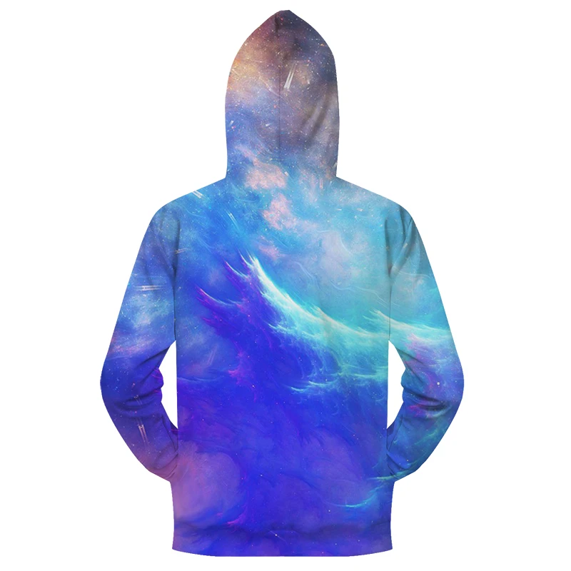 Galaxy 3D pulover s kapuco Zip Hoody Moški Zadrgo Trenirko Groot Majica Priložnostne Plašč LongSleeve Puloverju Streatwear DropShip ZOOTOPBEAR