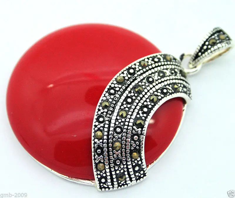 Modno oblikovani Rdeče Vklesan Lak Marcasite 925 Funt Obroč(#7-10) Uhani & Pandent nakit sklopov