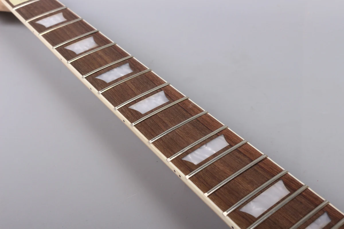 Mahagoni Električna kitara Vratu 22fret 24.75 palčni 628mm Palisander Fretboard trapezna podolgovat Nedokončane Kitara deli