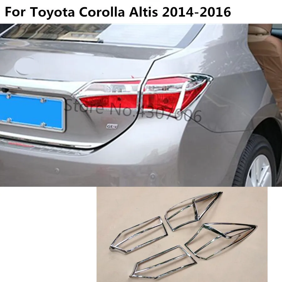 Avto detektor ABS Chrome kritje trim nazaj rep zadnje luči lučka okvir deli 4pcs Za toyota Corolla Altis 2016