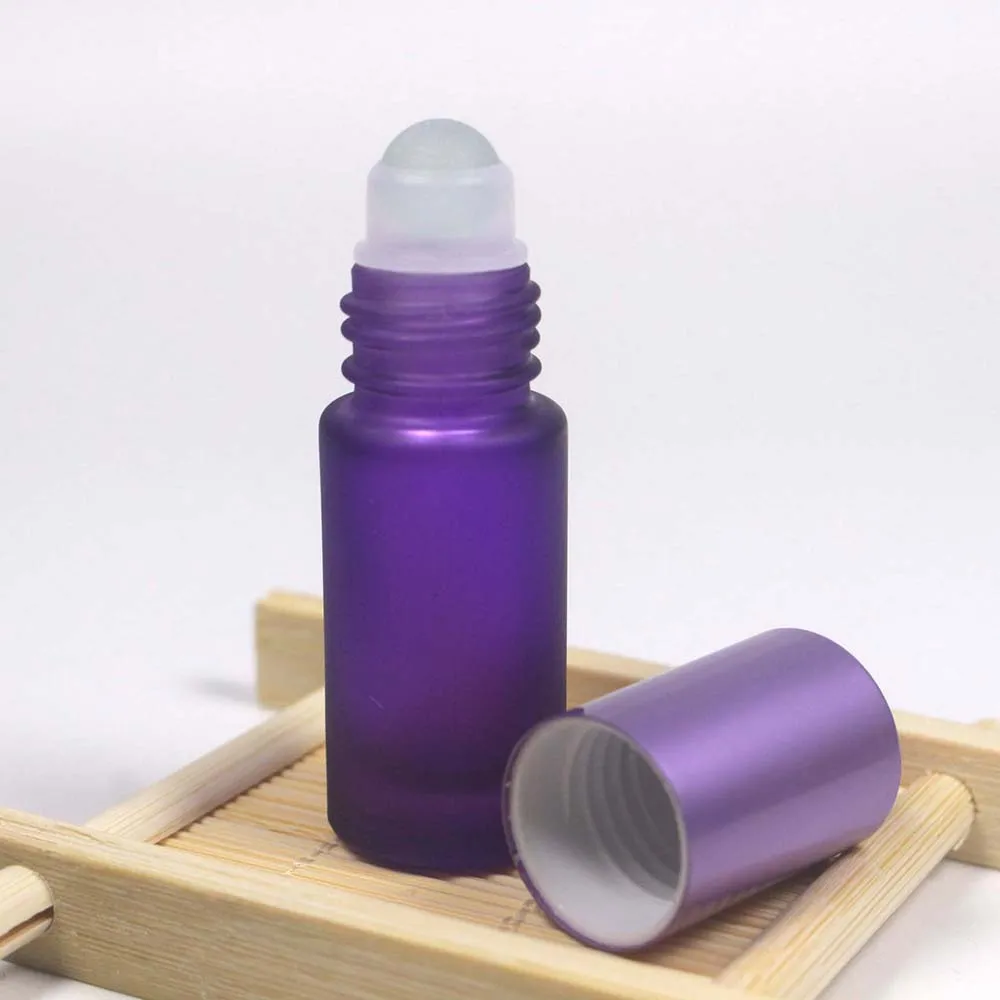 Stekla Eterično Olje Steklenice z Stekleni Valj, Žogice Aromaterapija Parfumi Lip Balm Roll Na Steklenice 5ml