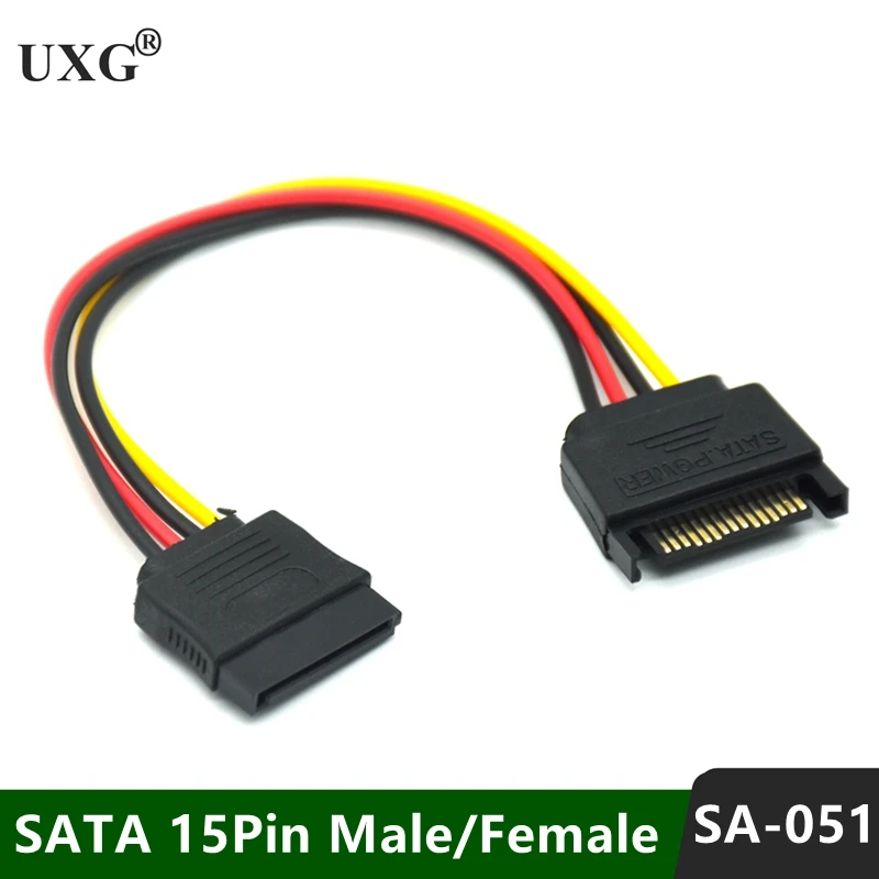 SATA 15pin Moški-Ženska Trdi Disk SATA Power Podaljšanje Polnilnih Cabo Kabel za PC HDD SSD Napajalni Kabli