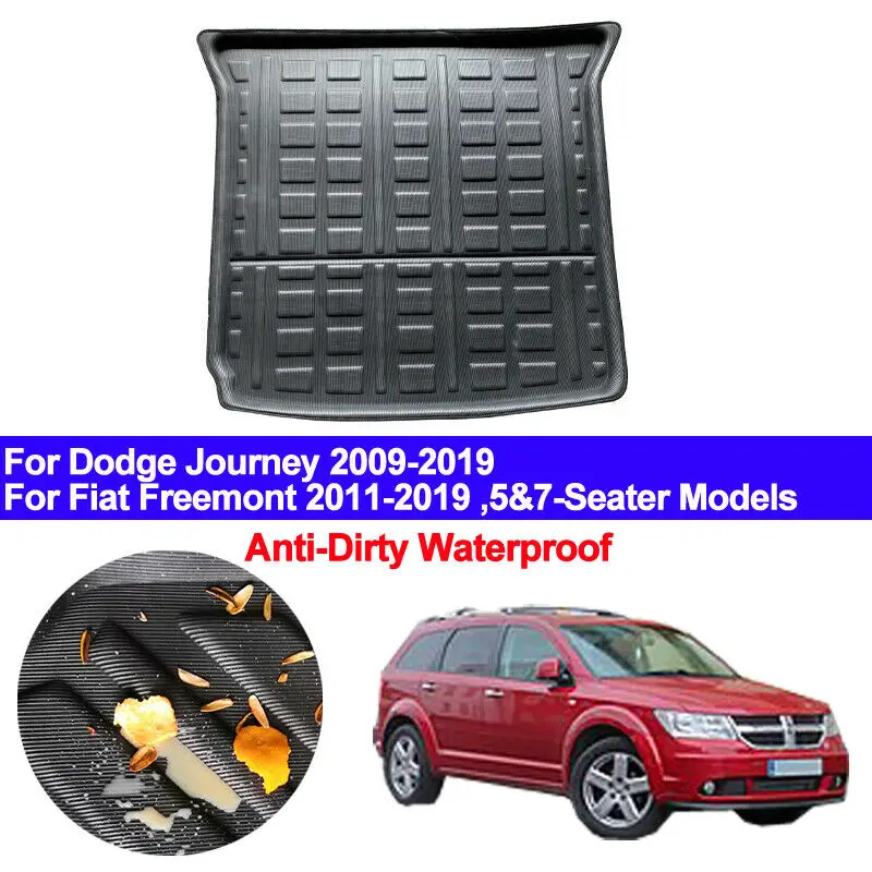 Zadaj Prtljažnik Tovora Linijskih Mat Tla Pladenj Preproge Preproge Protector za Dodge Pot za Fiat Freemont 7-Sedež 2009-2018