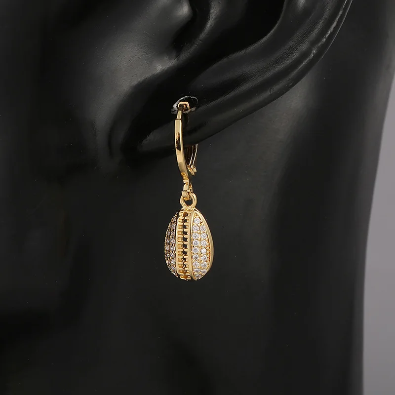 Kovinsko Lupino, obesek, uhani za ženske AAA cirkon krog 2020 nov modni Edinstven nakit Dodatki Uho posnetek Viseči uhani