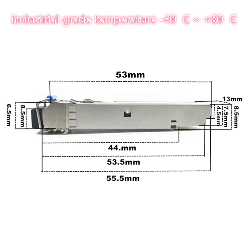 SFP LC svjetlovodni modul Industrijske razred -40~+80 Celzija 1.25G20KM 1310/1550nm Posamezne SFP združljiv optični modul 5pairs