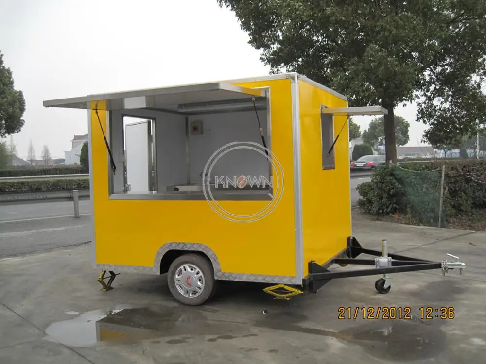 250*210*215 cm Ulica hrane prodajni voziček za prodajo hot dog avto hrane priklopnika, z najboljšo kakovostjo