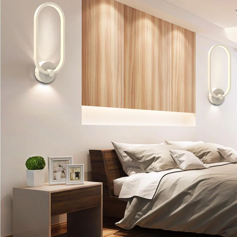 Enotni evropski glavo led stenska svetilka, okrogle kvadratnih ovalne za dnevno sobo, hodnik, posteljne hotel AC90-260V stenska svetilka