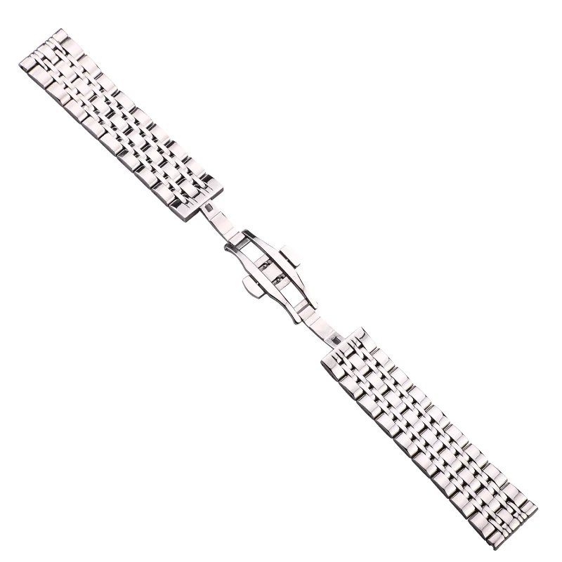 Najnovejši 18/20/22 mm, iz Nerjavnega Jekla Watch Pasu Trak Srebrne Polirani Mens Luksuzni Zamenjava Kovinskih Watchband Zapestnica Dodatki