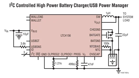 LTC4156EUFD LTC4156IUFD LTC4156 - Dual-Input Power Manager/ 3.5 LiFePO4 Baterijo, Polnilnik z I2C Nadzor in USB OTG