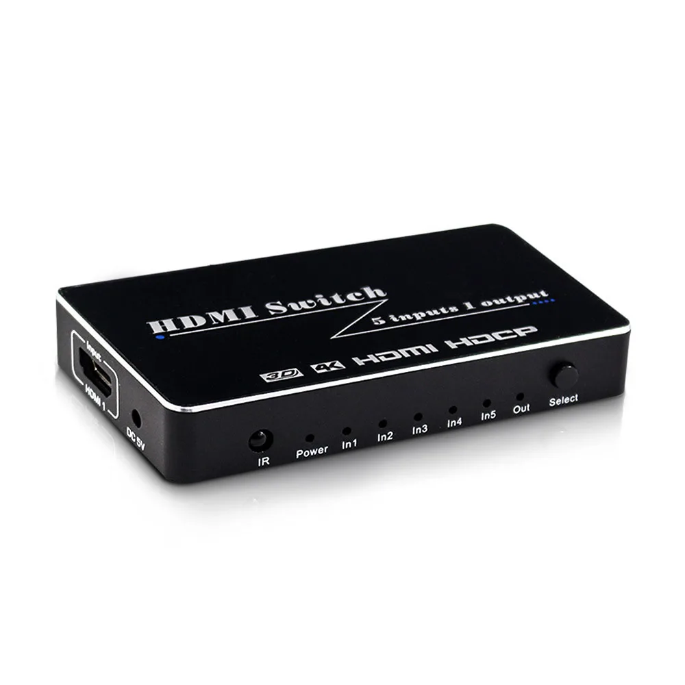 4K 5 V 1 Izhod HDMI Switch 5x1 Video Preklopnik Pretvornik za XBOX, PS3, PS4 PS5 Prenosni PC DVD, TV OKNO ZA HDTV Monitor Projektor
