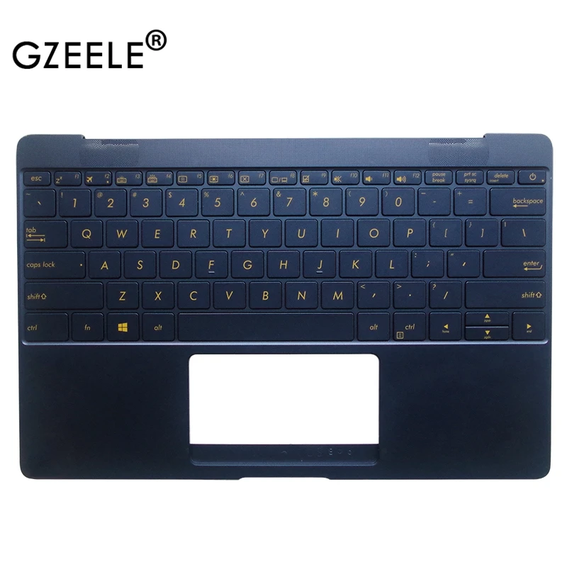 Novo podpori za dlani Zgornjem Primeru Skupščina zgornji pokrov laptop tipkovnici za Asus ZenBook 3 UX390 UX390UA UX390A z osvetlitvijo Modro ameriško angleščino