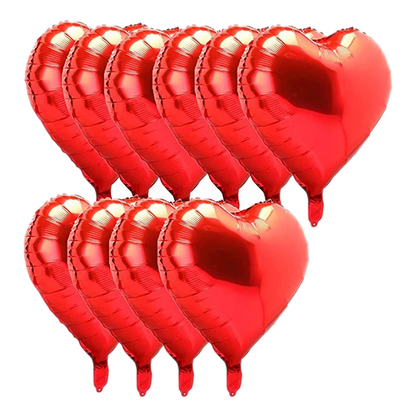 1 Paket 50 18-Palčna v Obliki Srca Aluminija Balonov, Poročni Aranžma, Ljubezen, Priznanje, Živo Dekoracijo