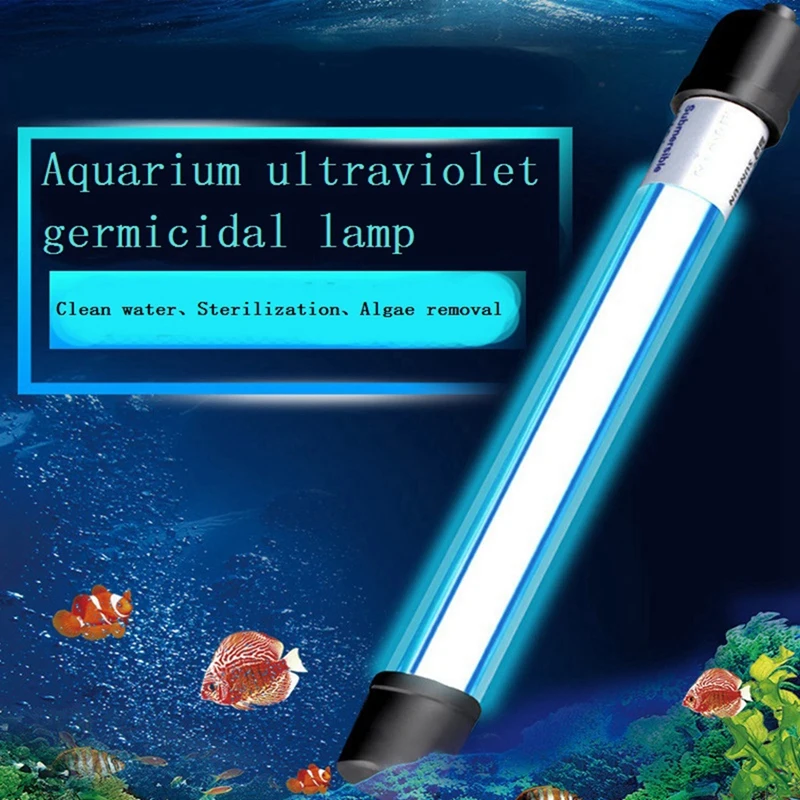 Fish Tank Svetilka UV Sterilisator Svetlobe Podvodna Luč Nepremočljiva proti klicam Razkuževanje Opreme Nov 22
