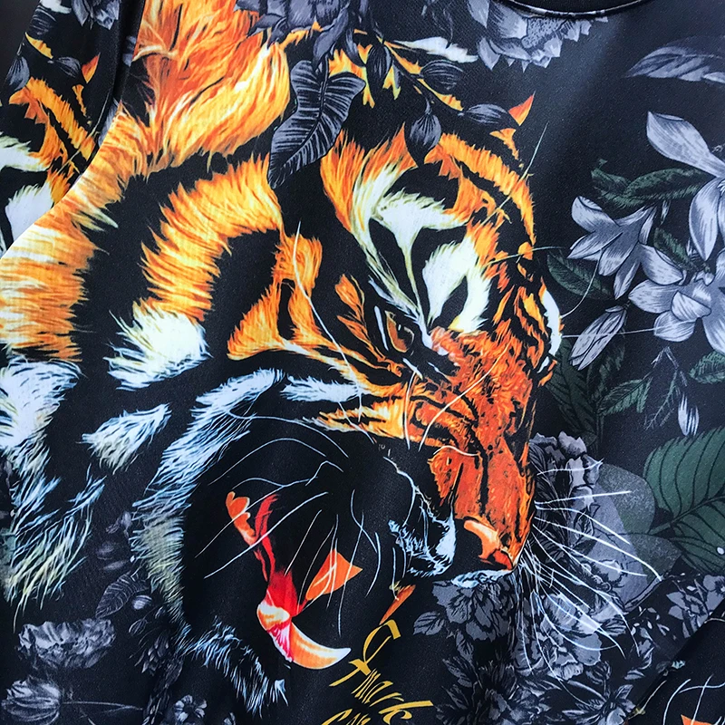 Jeseni leta 2020 moška Moda Vrh osebno tiger digitalni tisk Posadke Vratu Long Sleeve Jopica vsestranski slim trend moški
