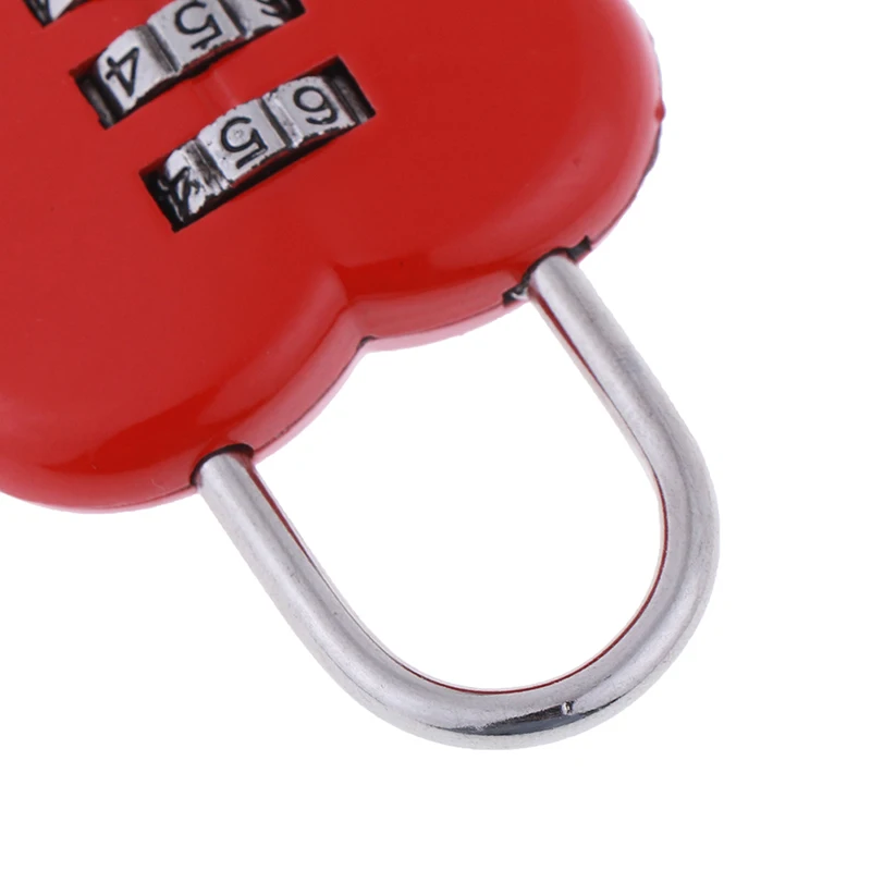 1PCS Vroče Prodaje Prtljage Zaklepanje Mini Srčkan 3 Mestno Prtljažni Kovček Ključavnico Rdeče Srce Oblikovan Kodirani Zaklepanje