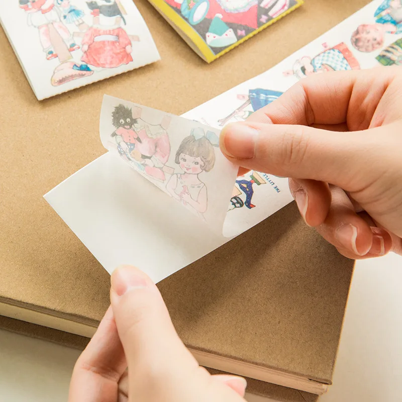50pcs/1 lota Washi Maskiranje Trakove, Paradižnik lutka dressup Dekorativni Lepilni Scrapbooking DIY Papir Japonski Nalepke