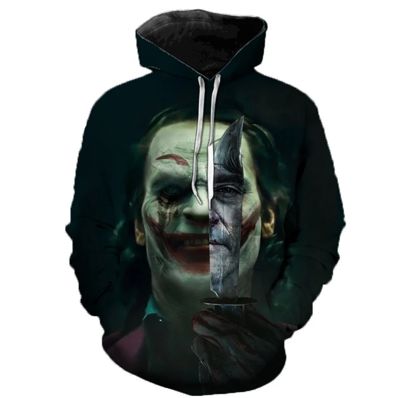 Horror Film Joker 3D Tiskanih Hoodie Sweatshirts JE Klovn, Moda Priložnostne Puloverju Moški Ženske Hip Hop Ulične Prevelik Hoodies