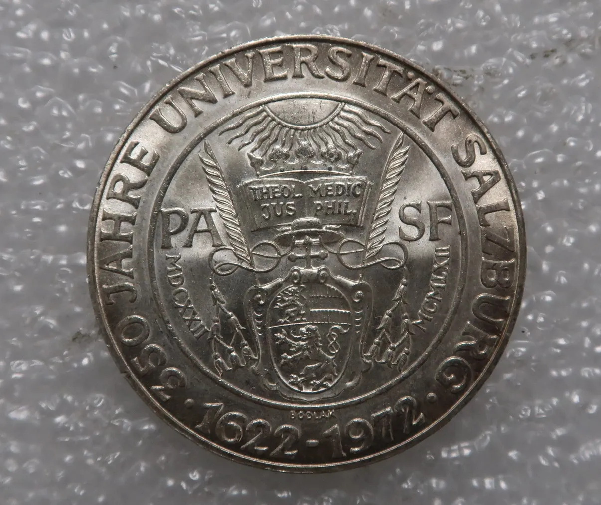 Resnično Redkih Srebro Original Kovanca Zbiranja Avstrija 1972 50 shilling spominski velik srebrnik Univerzi v Salzburgu