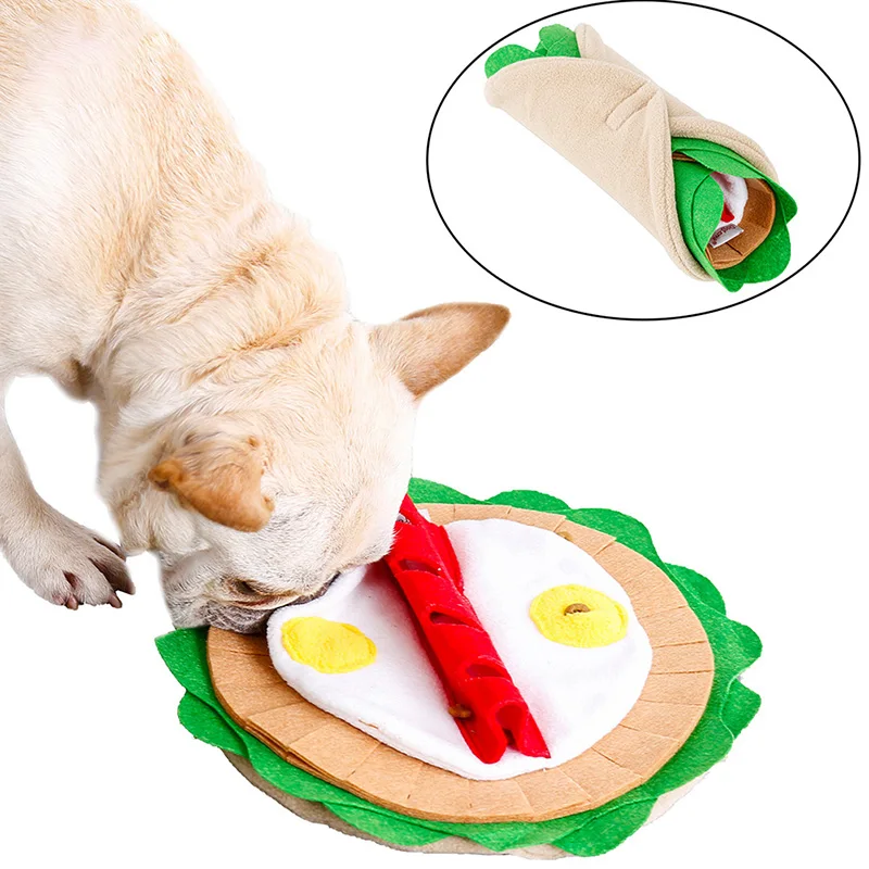Nove Tanke Burrito Vohanje psa igrače za Usposabljanje Igrača IQ Pes Usposabljanje Igrajo Vohanje Hišne Potrebščine Puzzle Slow Food Pes Skledo Igrača