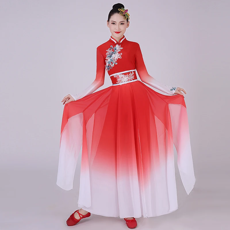 Klasične Plesne Kostume Dame Moda Kitajski Slog Starem Slogu Pravljice Dežnik Ples Sodobni Fan Plesna Predstava Kostum