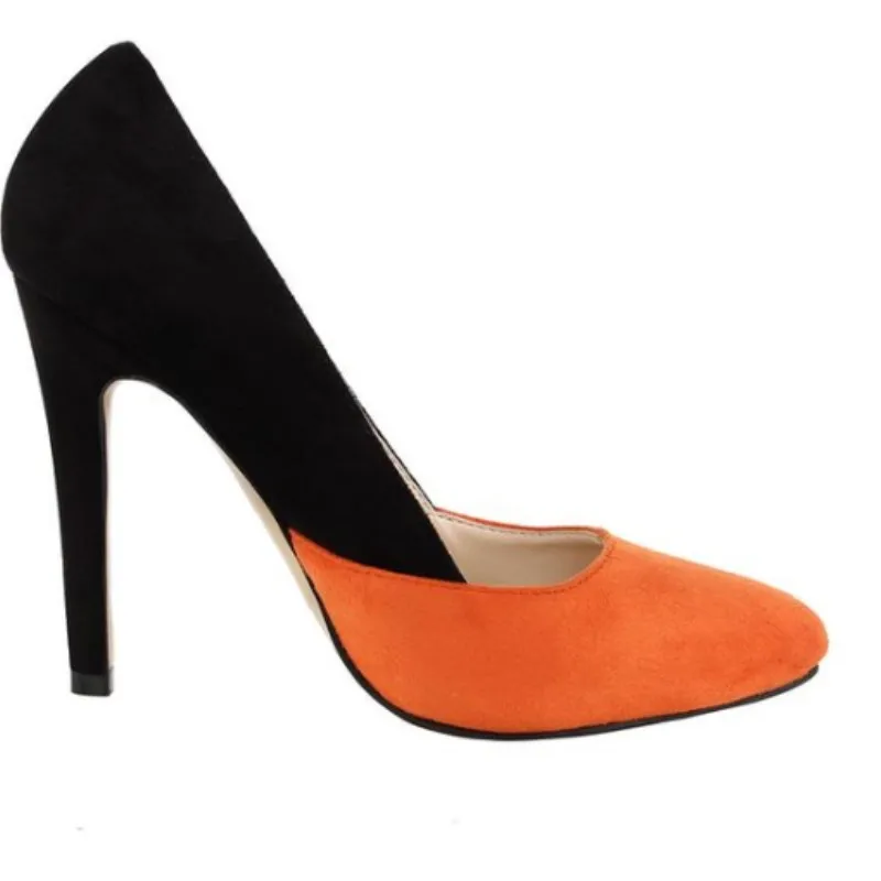 SHOFOO čevlji,Lepih modnih ženskih čevljev, multi-color čredo, 11 cm visoko peto ženske čevlje, krog toe črpalke. VELIKOST: 34-45