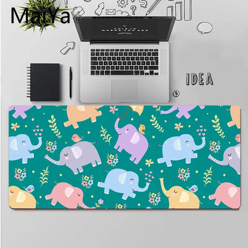 Maiya Vrh Kakovosti Vintage Slon Vzorec igralec igra preproge Mousepad Brezplačna Dostava Velik Miško, Tipke Tipkovnice Mat
