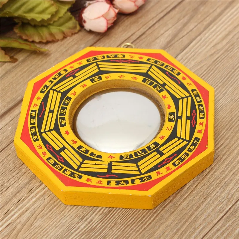 KiWarm Letnik Srečen Kitajski Feng Shui Dent Konveksna Bagua FengShui Ogledalo Taoist Talisman Energy Doma Dekoracijo Ornament